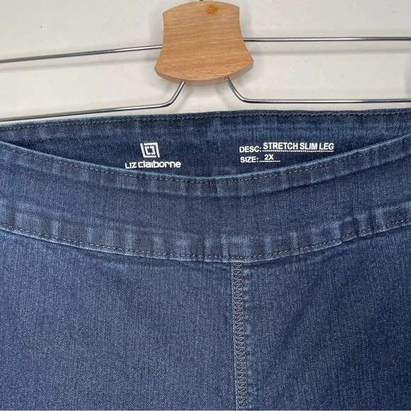Liz Claiborne Stretch Slim Leg Jean Size 2X - Picture 4 of 4